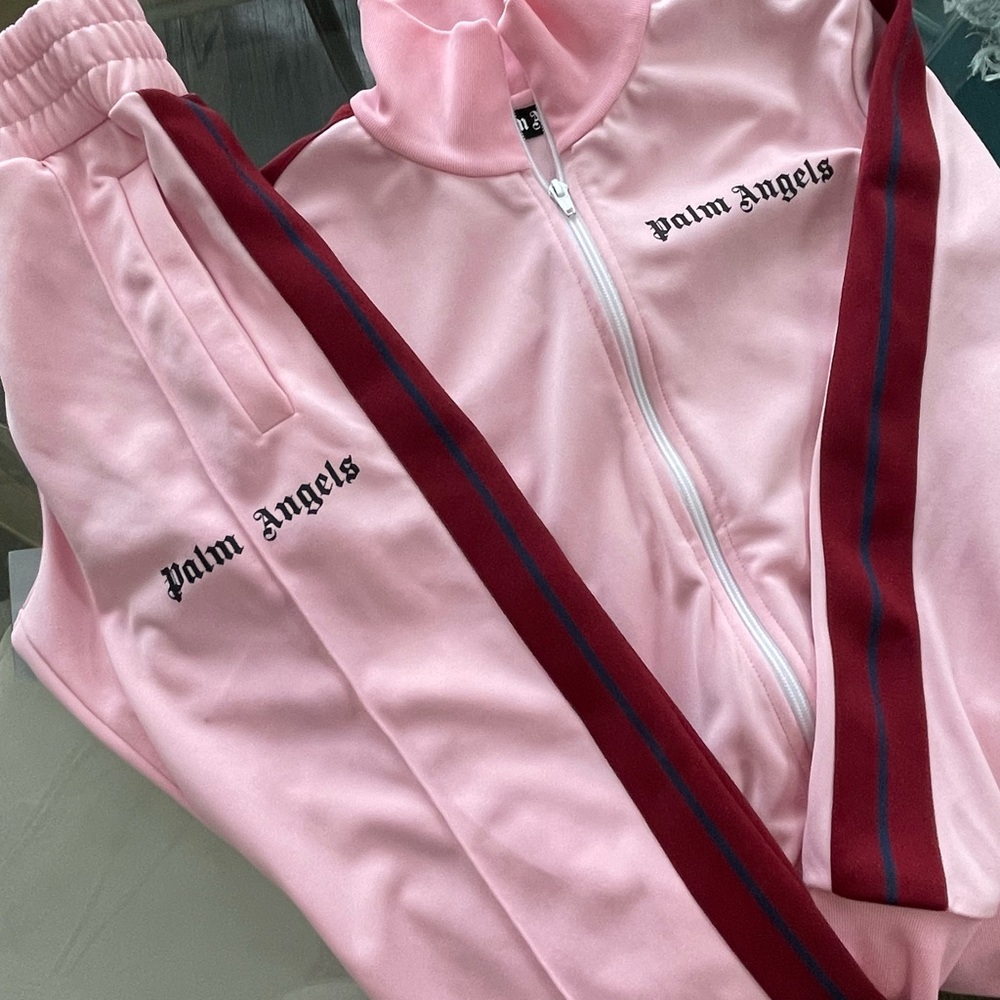 Palm Angels Light Pink Track Suit Set